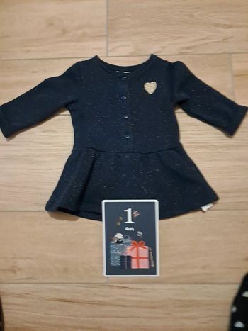 Robe épaisse tape à l’œil 12 mois bleu paillette