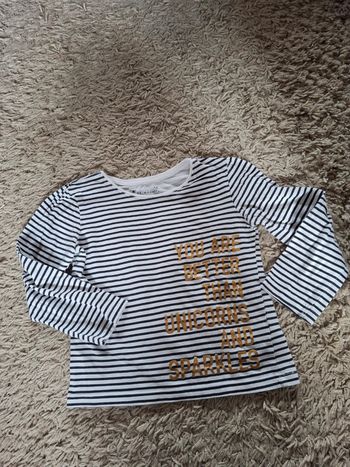 Haut manche longue à rayures fille 6 / 7 ans primark