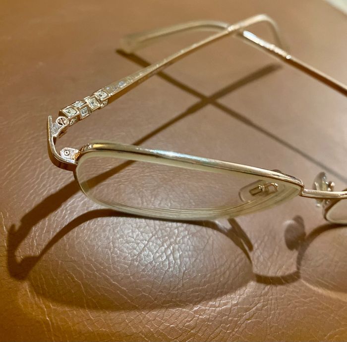 Monture De Lunettes Rose Gold Avec Strass - photo numéro 3