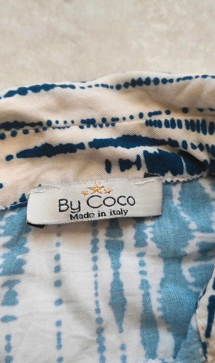 Blouse, robe courte, tunique By Coco made in Italy blanc et bleu M printemps été - photo numéro 4