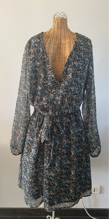 Robe Only liberty à fleurs bleues et marrons taille S