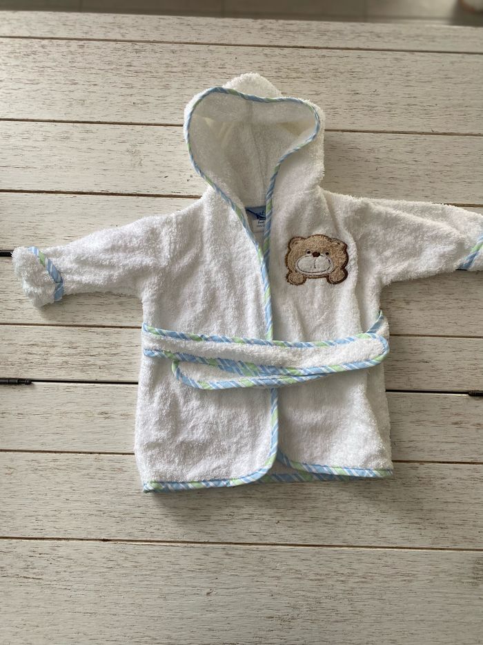 Neuf peignoir 0/9 mois sortie de bain bébé unisexe garçon ou fille - photo numéro 3