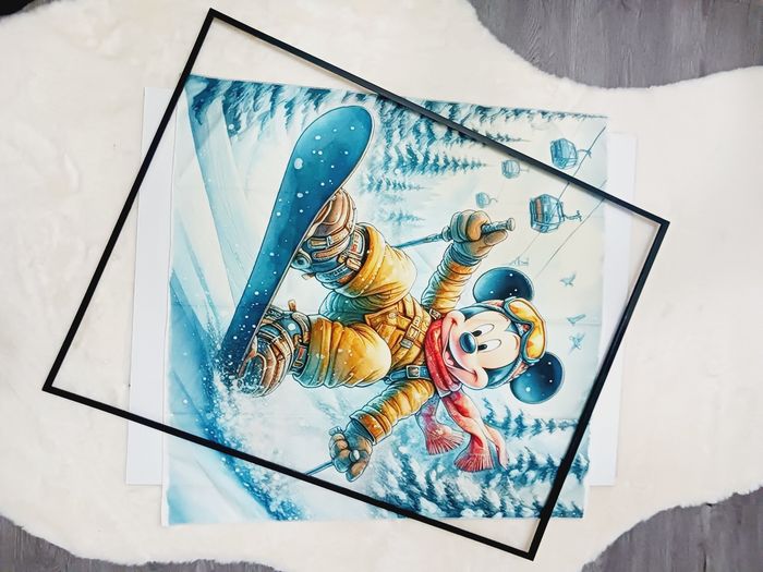 Decoration murale Impression sur toile tissus 70x70 neuf à encadrer - photo numéro 2