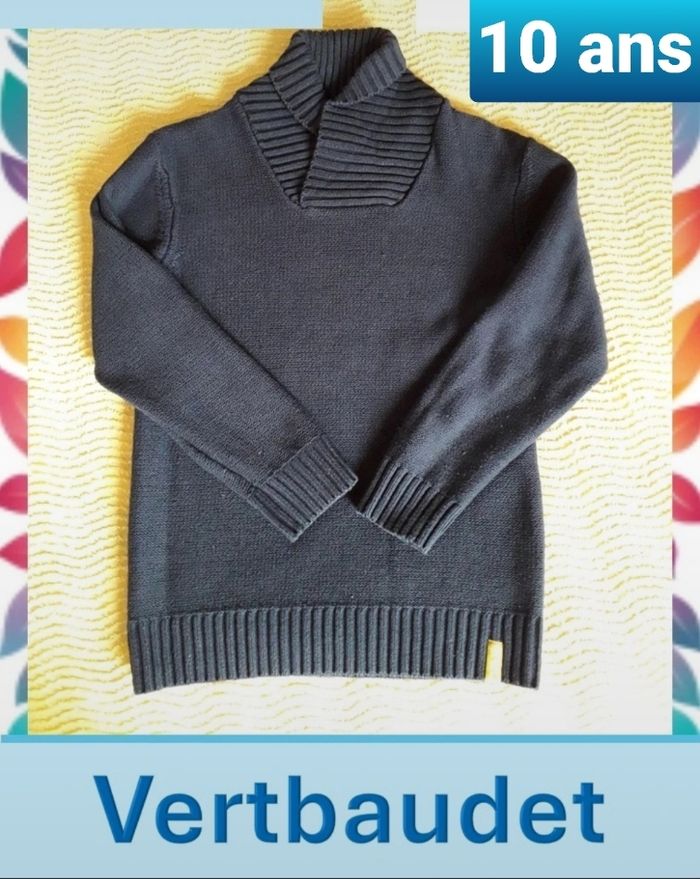 🎁 Joli pull bleu marine VertBaudet (10 ans) 🎁