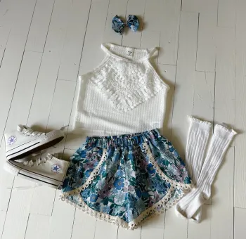 Ensemble créatrice liberty short et noeud 8 ans