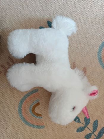 Peluche licorne fizzy blanche rose