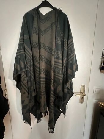 Poncho cape style laine taille unique