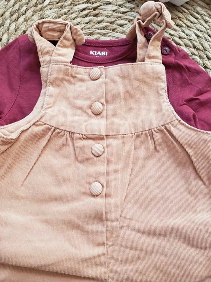 Ensemble salopette beige 3mois - photo numéro 5
