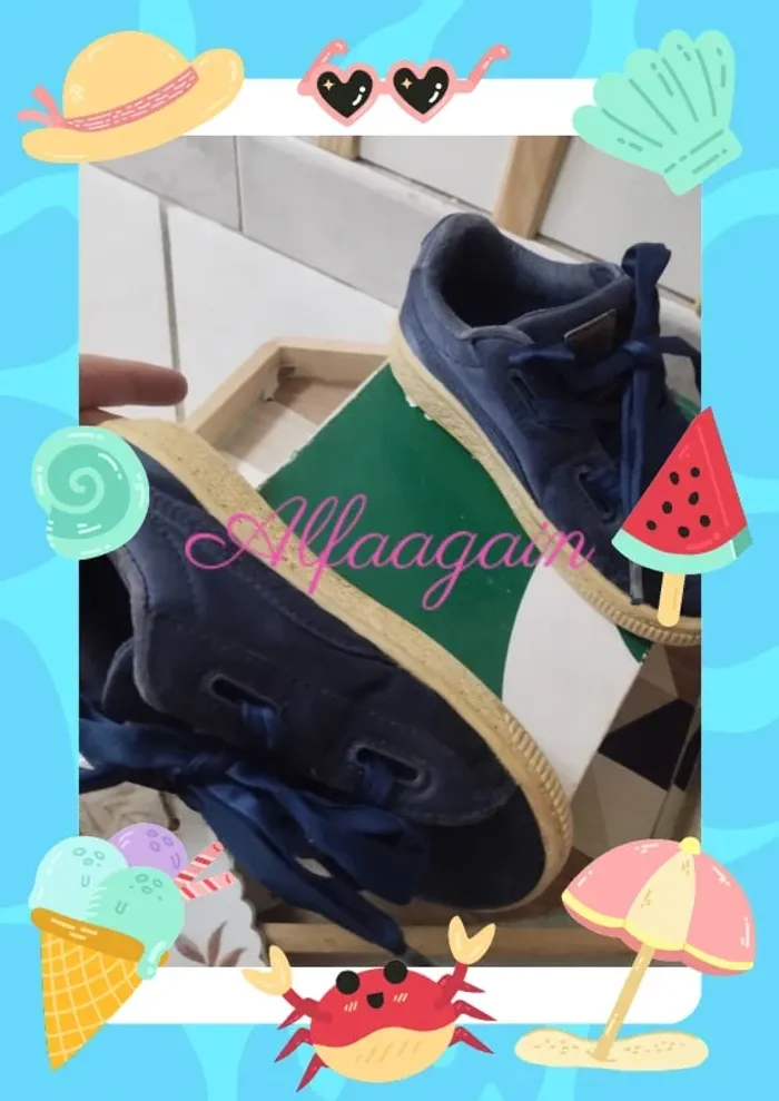 Baskets Puma satinées bleues 27 - photo numéro 9