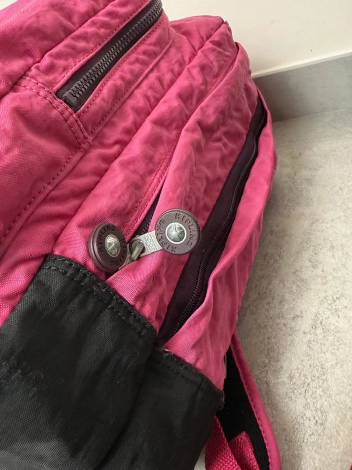 Cartable Kipling Rose grand modèle en très bon état - photo numéro 7