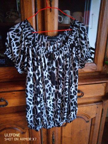blouse fluide motif léopard