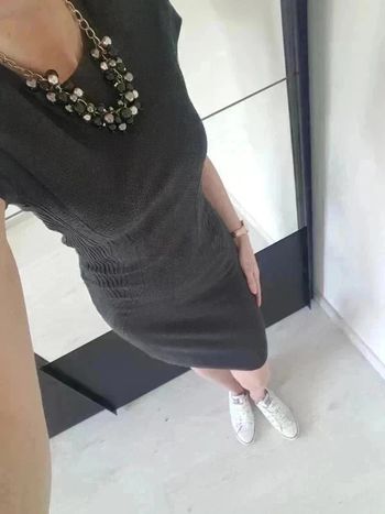 Robe pull gris fonce H&M