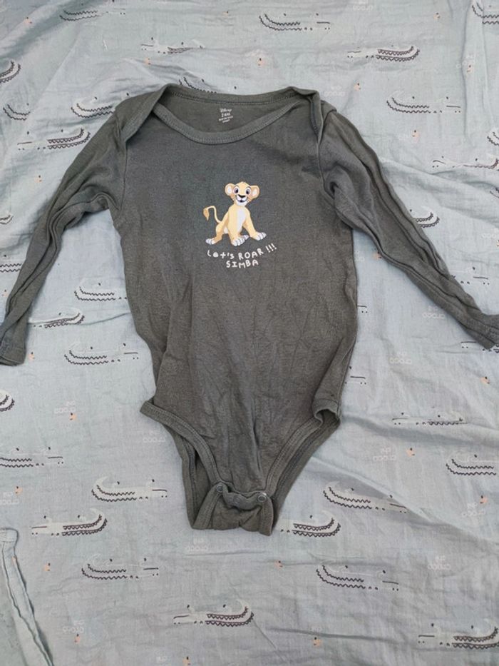 Lot de 2 body manches longues Simba et Mickey T.24 mois - photo numéro 3