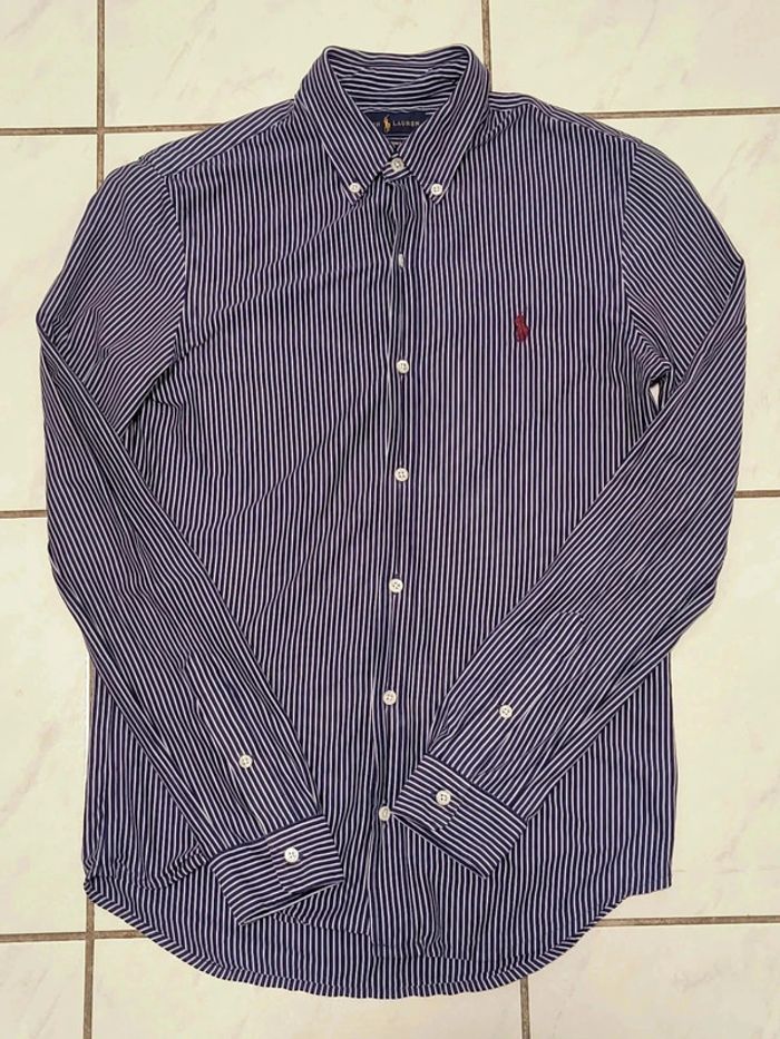Chemise Ralph Lauren rayée bleu marine – Taille S - photo numéro 10