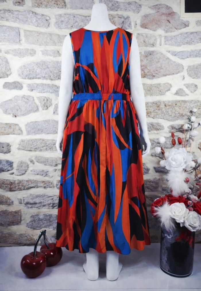 Robe longue flamme vibrante multicolore Femme taille 54 marque Boohoo 🌺 - photo numéro 2