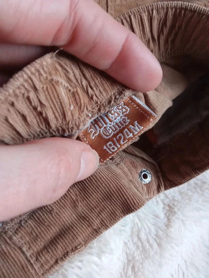 Pantalon fille style velours - 18/24 mois - photo numéro 4