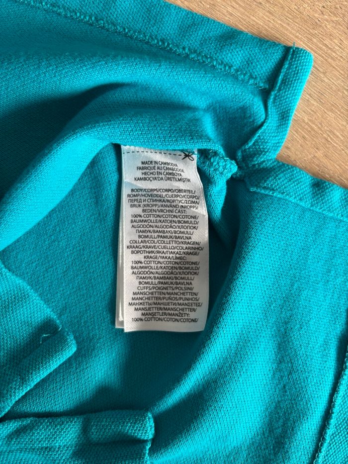 Polo shirt bleu turquoise, col roulé à bouton| Ralph Lauren ~ logo brodé | Enfant garçon 4 ans coton - photo numéro 6