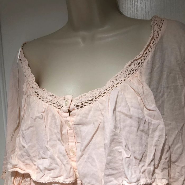 Blouse bohème rose à dentelle Naf-Naf taille  36 - photo numéro 12