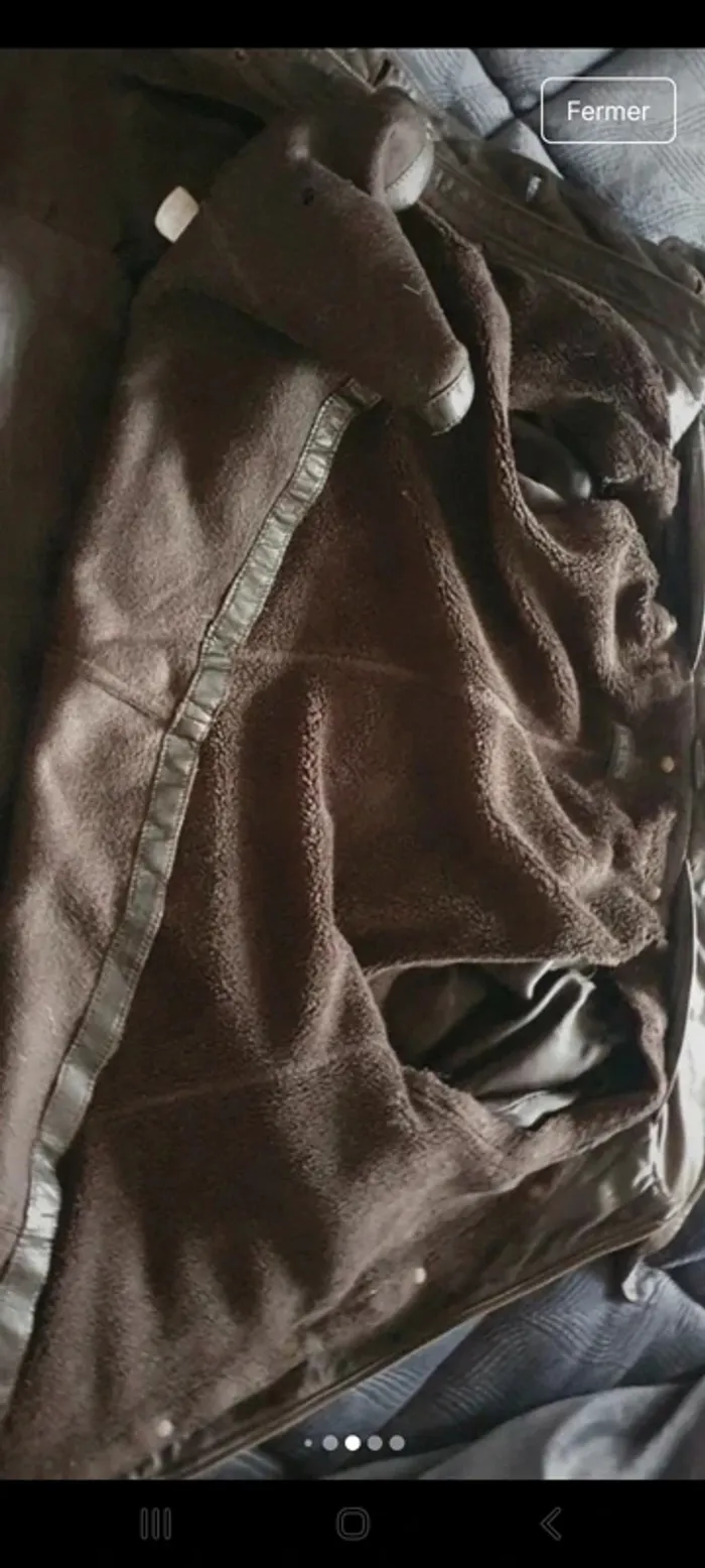 Veste en cuir marron 38/40 - photo numéro 11