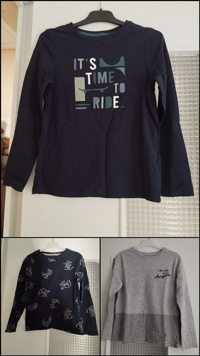 Lot 3 Tee shirts Kiabi taille 8 ans