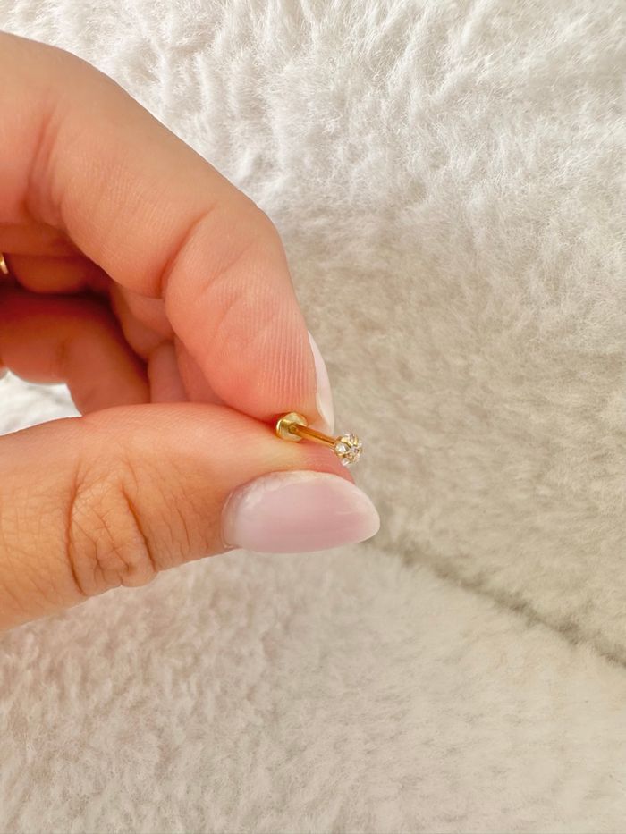 Piercing mini étoile, doré - photo numéro 2