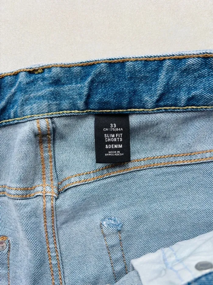 Short en jeans homme bleu H&M - photo numéro 2