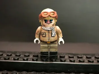Figurine type lego Porco Rosso