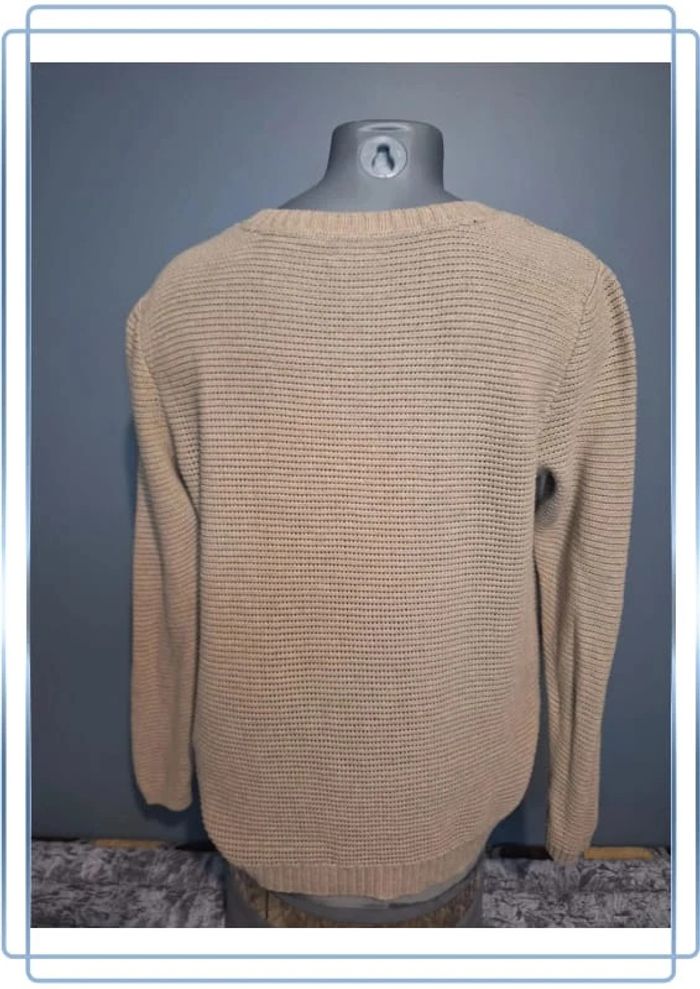Pull vintage col V tommy hilfiger beige - homme - taille XL (125) - photo numéro 5