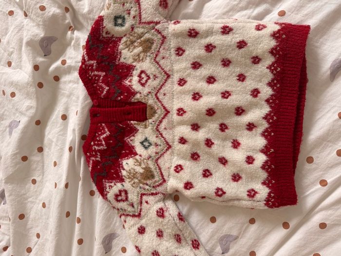 Pull de Noël vertbaudet bébé rennes cœurs mixte - photo numéro 4