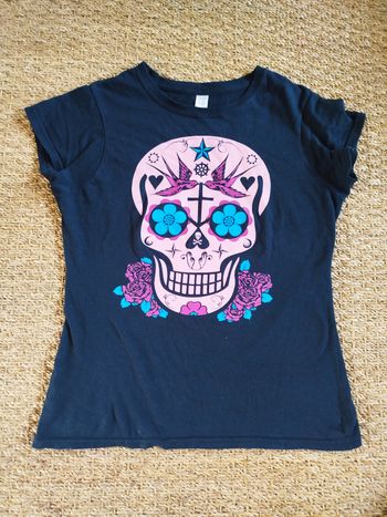Tee shirt tête de mort calavera