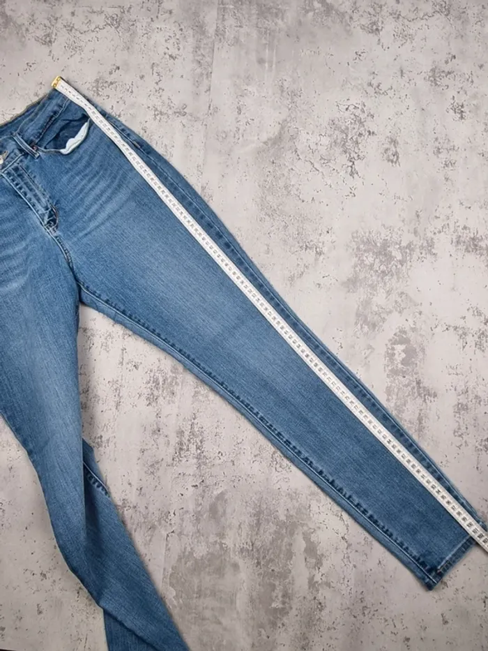 Jean Levi’s Denizen High Rise Skinny bleu – Taille 38 Femme (mesures en photos) - photo numéro 5