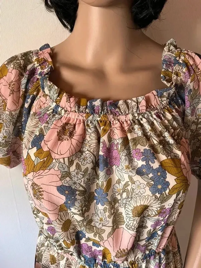 Robe longue à fleurs taille 34 - Amisu - photo numéro 2