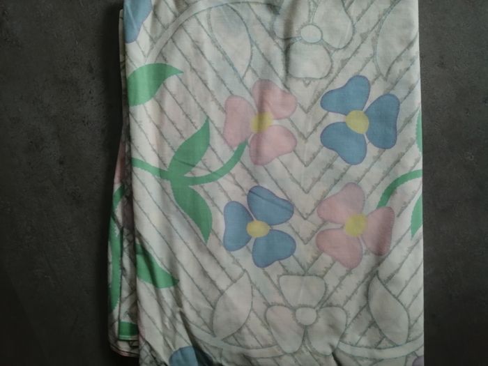 drap plat imprimé pour lit 1 pers