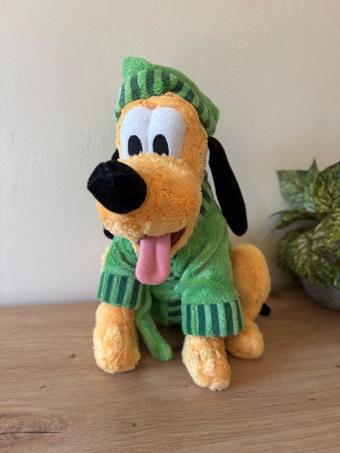 Doudou chien pluto robe de chambre peignoir vert Disney