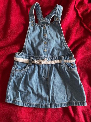 Salopette robe bébé jean 18m obaïbi