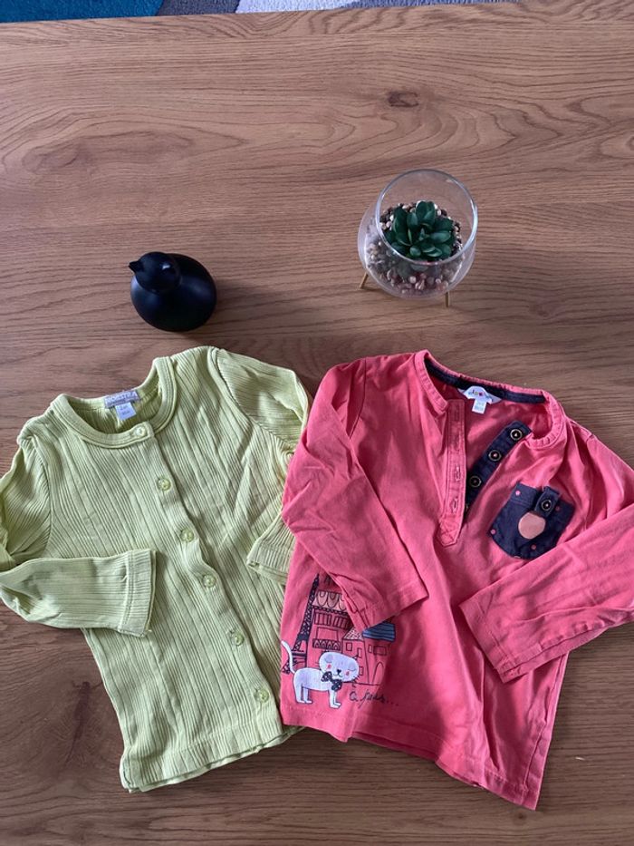 💫lot 2 de T-shirt manche longue bébé fille 💫