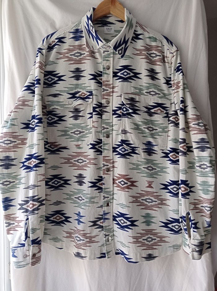SURCHEMISE CELIO Velours Blanche Imprimée