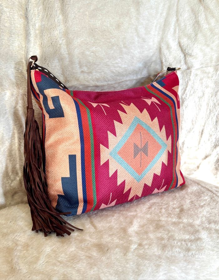 Sac à franges amérindien tribal neuf grande capacité bohème chic
