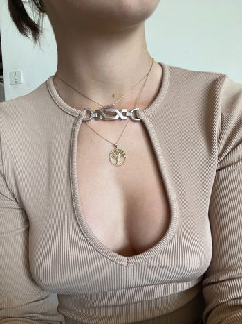 haut à manche longue beige , Bershka