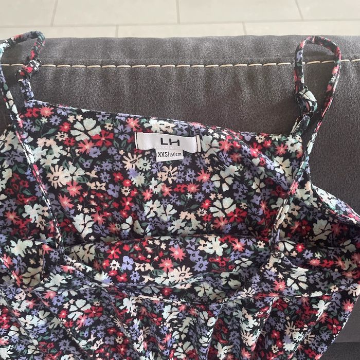 Combishort noire fleurie XXS La Halle - photo numéro 2