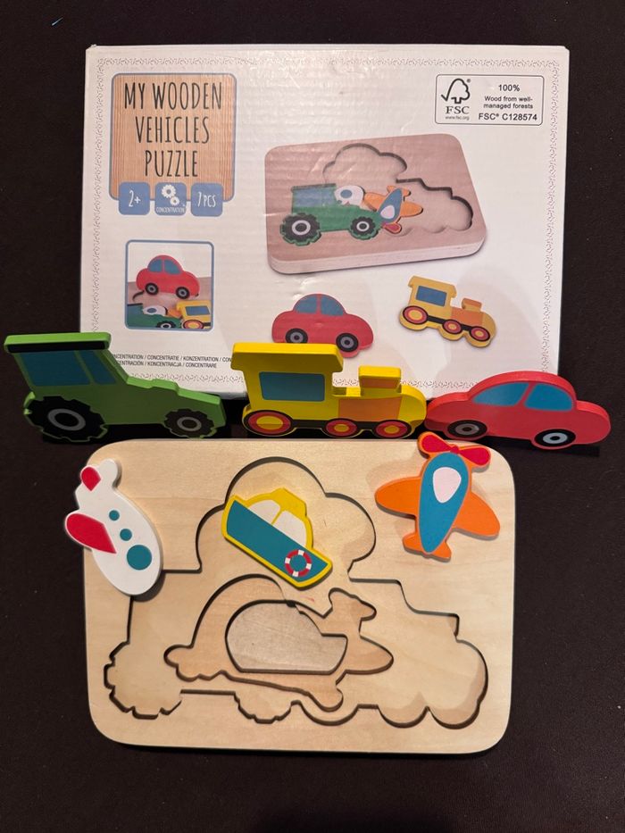 Puzzle bois véhicules de transport - photo numéro 2