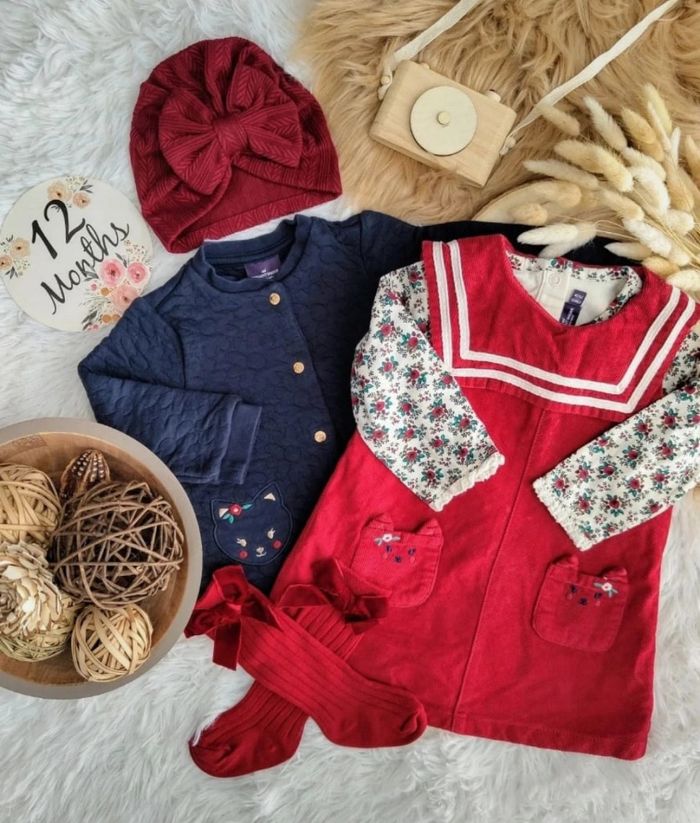 Ensemble complet 5 pièces sergent major fille 12 mois 🎀 - photo numéro 2
