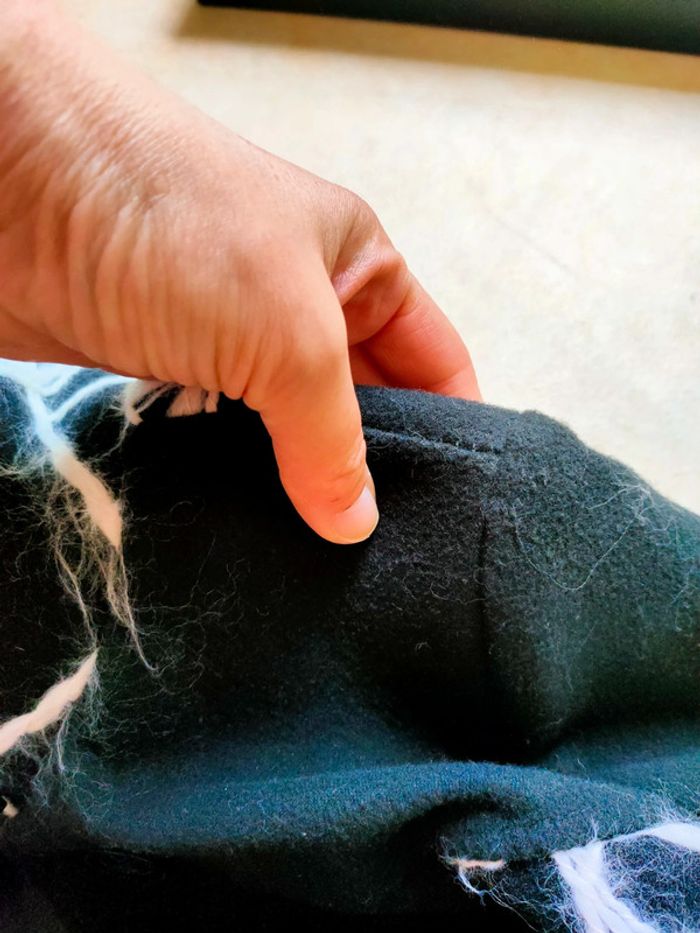 Manteau élégant noir à dessins blancs taille 42 marque cache cache - photo numéro 9