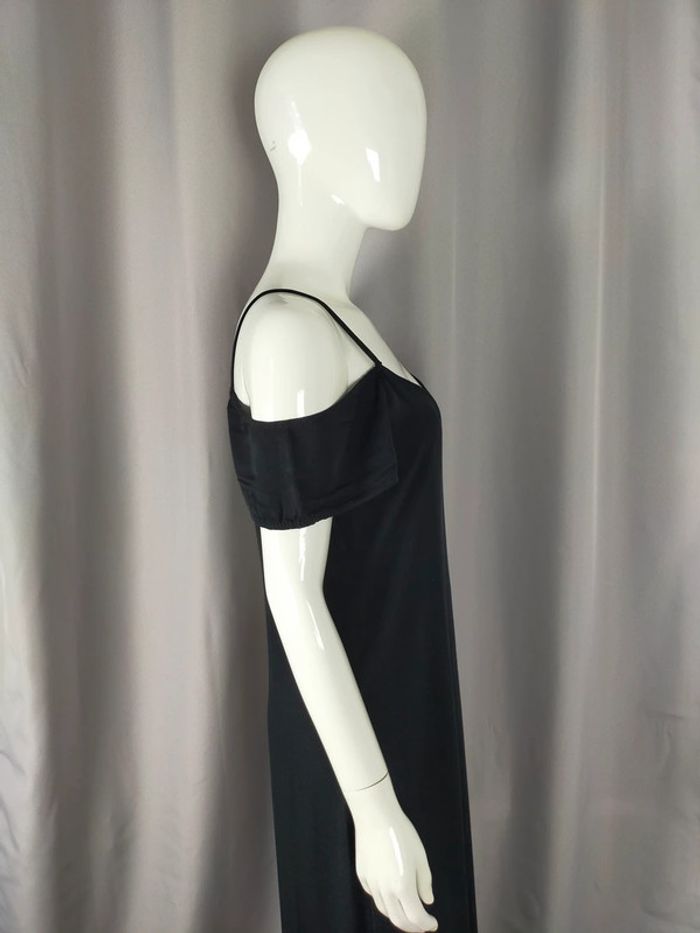 Robe longue noire à bretelles – Made in Italy – Taille 36 - photo numéro 6