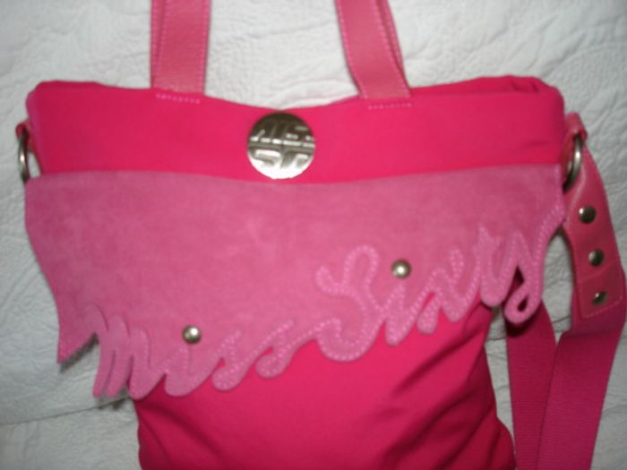 Neuf superbe gand sac porté travers rose Miss Sixty - photo numéro 2