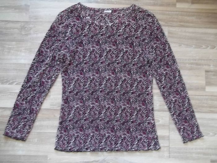 Top plissé à manches longues Damart 42/44