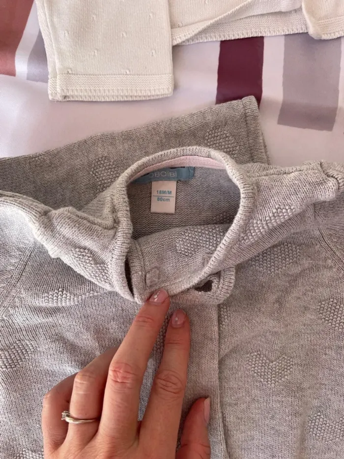 Lot de 2 gilets bébé fille – Obaïbi – Taille 18 mois / 80 cm - photo numéro 4