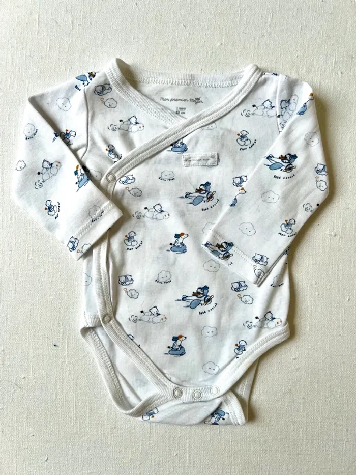 Lot Sergent Major 1 mois – Mon Premier Major – pyjama + veste velours + 2 bodys assortis - photo numéro 18