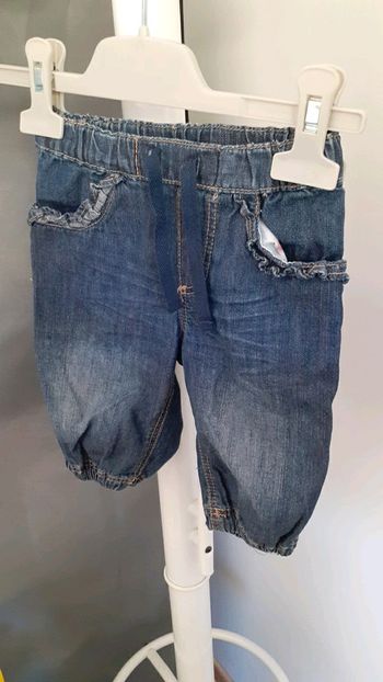 Pantalon  toile légère effet jeans