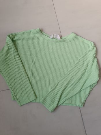 Pull crop top manches longues